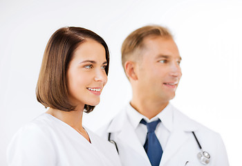 Image showing two doctors with stethoscopes