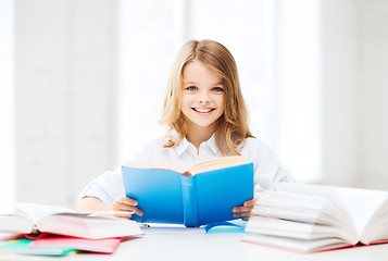 Image showing student girl studying at school