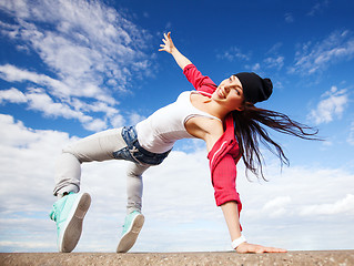 Image showing beautiful dancing girl in movement