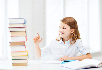 Image showing student girl studying at school