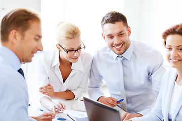 Image showing businesswoman with team on meeting in office