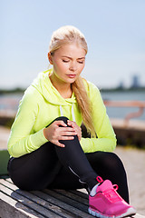 Image showing woman doing sports outdoors