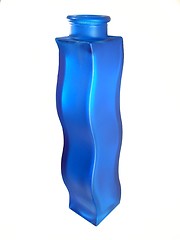 Image showing Blue glass bottle