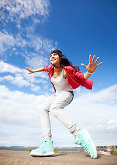 Image showing beautiful dancing girl in movement