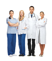 Image showing young team or group of doctors