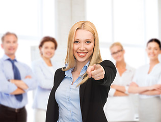 Image showing attractive young businesswoman in office