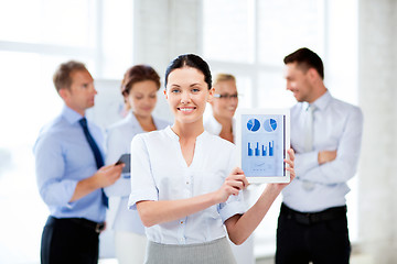 Image showing businesswoman with tablet pc