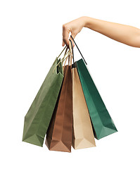 Image showing woman hands holding shopping bags