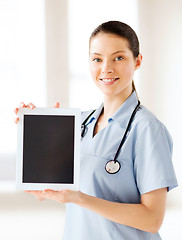 Image showing female doctor with tablet pc