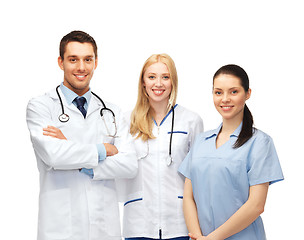 Image showing young team or group of doctors