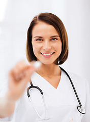 Image showing doctor with tablet in hospital