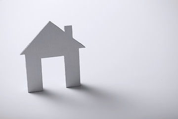 Image showing white paper house over white background