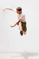 Image showing male dancer jumping in the air