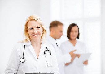 Image showing female doctor with stethoscope