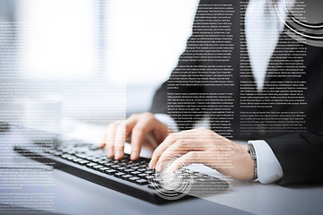 Image showing man hands typing on keyboard