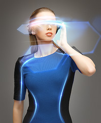 Image showing woman in futuristic glasses