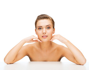 Image showing face of woman with clean perfect skin