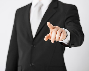 Image showing man hand pointing at something