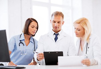 Image showing team or group of doctors on meeting