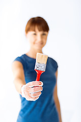 Image showing woman with paintbrush