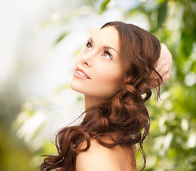 Image showing beautiful woman on nature