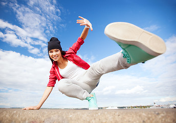 Image showing beautiful dancing girl in movement