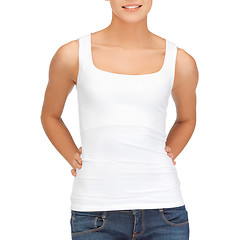 Image showing woman in blank white tank top