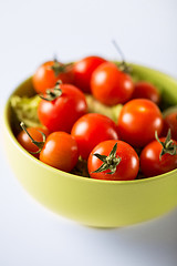 Image showing cherry tomatoes in bowl