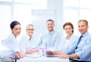 Image showing business team having meeting in office