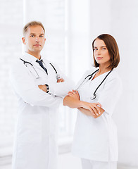 Image showing two doctors with stethoscopes