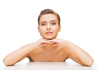 Image showing face of woman with clean perfect skin