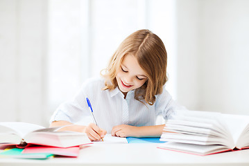 Image showing student girl studying at school