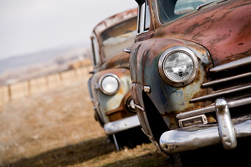 Image showing abandoned cars