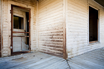 Image showing patio of an old abandoned house