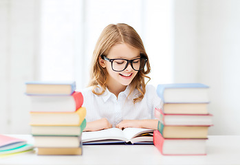 Image showing student girl studying at school