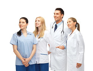 Image showing young team or group of doctors