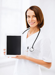 Image showing female doctor with tablet pc