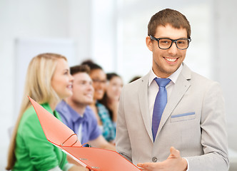 Image showing teacher doing lecture at school