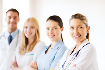 Image showing young team or group of doctors