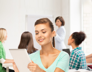 Image showing student with tablet pc in college