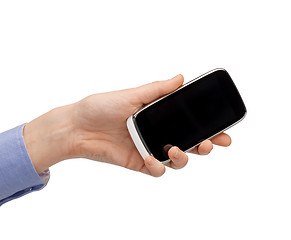 Image showing woman hand with smartphone