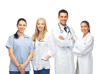 Image showing young team or group of doctors