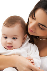 Image showing happy mother with adorable baby