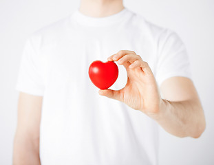 Image showing man hands with heart