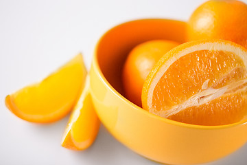 Image showing sliced orange in a bowl