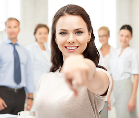 Image showing attractive young businesswoman in office