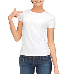 Image showing woman in blank white t-shirt