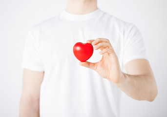 Image showing man hands with heart