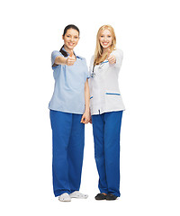 Image showing two doctors showing thumbs up