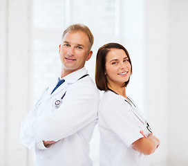 Image showing two doctors with stethoscopes